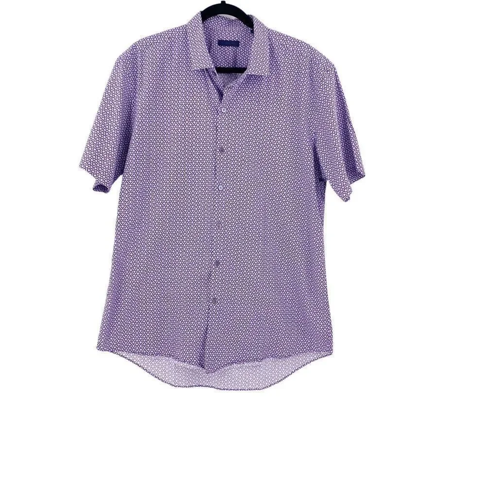 Zachary Prell Short Sleeve Button Up Shirt Men's Size XL Floral Collared